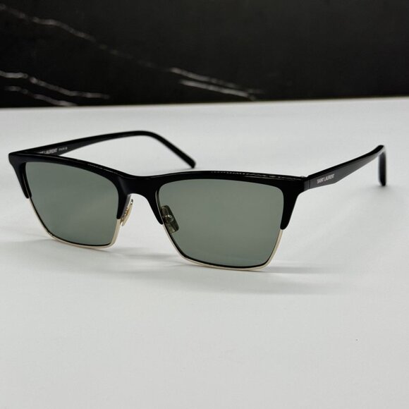 NEW SL767 001 SAINT LAURENT SUNGLASSES BLACK GREEN EYEWEAR SAINT LAURENT  SL 767 - Picture 1 of 12